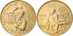 World Coins - Coin, San Marino, 200 Lire, 1994, Rome, , Aluminum-Bronze, KM:313
