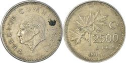World Coins - Coin, Turkey, 2500 Lira, 1991