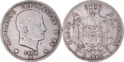 World Coins - Coin, ITALIAN STATES, KINGDOM OF NAPOLEON, Napoleon I, 5 Lire, 1808, Milan