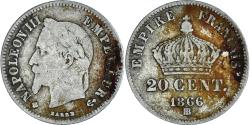 World Coins - Coin, France, Napoleon III, Napoléon III, 20 Centimes, 1866, Strasbourg