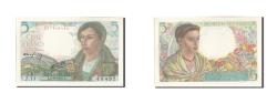 World Coins - Banknote, France, 5 Francs, 5 F 1943-1947 ''Berger'', 1943, 1943-06-02, UNC(63)