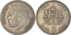 World Coins - Coin, Morocco, al-Hassan II, 5 Dirhams, 1980/AH1400, , Copper-nickel