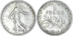 World Coins - Coin, France, Semeuse, Franc, 1916, Paris, , Silver, KM:844.1