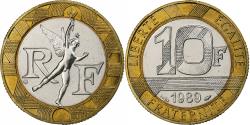 World Coins - France, 10 Francs, Génie, 1989, Monnaie de Paris, BU, Bi-Metallic,