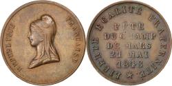 World Coins - France, Medal, French Second Republic, Politics, Society, War, , Copper