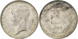 World Coins - Belgium, Albert I, Franc, 1913, Brussels, Silver, , KM:72