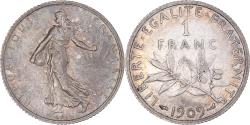 World Coins - Coin, France, Semeuse, Franc, 1909, Paris, , Silver, KM:844.1