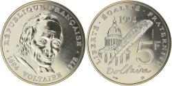 World Coins - Coin, France, Voltaire, 5 Francs, 1994, Paris, ESSAI, , Nickel