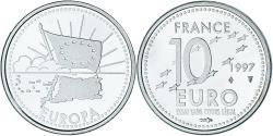 World Coins - France, Medal, 1997, 10 Euro Essai, Europa, , Silver