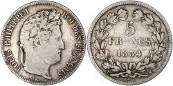 World Coins - France, 5 Francs, Louis-Philippe, 1834, Marseilles, Silver,