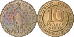 World Coins - France, 10 Francs, Millénaire Capétien, 1987, Pessac, Copper-nickel Aluminium