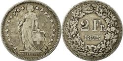 World Coins - Coin, Switzerland, 2 Francs, 1875, Bern, , Silver, KM:21