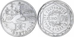 World Coins - France, 10 Euro, Bretagne, Euros des régions, FDC, 2011, Silver,