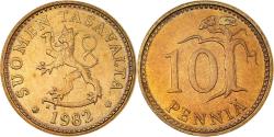 World Coins - Coin, Finland, 10 Pennia, 1982, , Aluminum-Bronze, KM:46