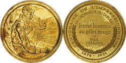World Coins - France, Medal, Le Garçon au gilet rouge, Paul Cézanne, Vermeil,