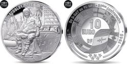 World Coins - France, 10 Euro, V-E DAY, Soldat Américain, 2025, Monnaie de Paris, Silver