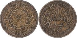World Coins - Coin, Tunisia, 50 Centimes, 1921