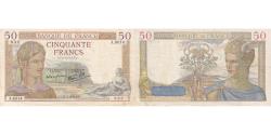 World Coins - France, 50 Francs, Cérès, 1938, A.8014, EF(40-45), Fayette:18.11, KM:85b