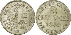 World Coins - Coin, SWISS CANTONS, GENEVA, 2 Centimes, 1839, , Billon, KM:126