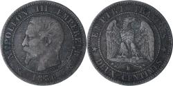 World Coins - France, Napoleon III, 2 Centimes, 1856, Rouen, , Bronze, KM:776.2