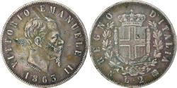 World Coins - Coin, Italy, Vittorio Emanuele II, 2 Lire, 1863, Naples, , Silver