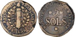 World Coins - Coin, German States, MAINZ, Friedrich Karl Josef, 5 Sols, 1793 / AN II
