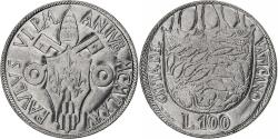 World Coins - Vatican, Paul VI, 100 Lire, Holy Year, 1975, Rome, BU, Stainless Steel,
