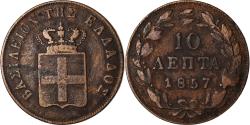 World Coins - Coin, Greece, Othon, 10 Lepta, 1857, Athens, , Copper, KM:29