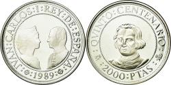 World Coins - Coin, Spain, Juan Carlos I, 2000 Pesetas, 1989, Madrid, , Silver