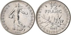 World Coins - France, 1/2 Franc, Semeuse, 1980, MDP, série FDC, Nickel,