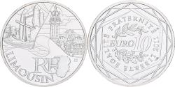 World Coins - France, 10 Euro, Limousin, 2011, Monnaie de Paris, Silver,