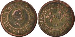 World Coins - Coin, France, Henri IV, Denier Tournois, 1607, Lyon, , Copper