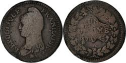 World Coins - Coin, France, Dupré, Decime, AN 5, Paris, Refrappage du 2 décimes,
