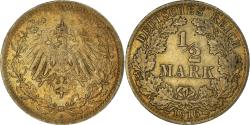 World Coins - Coin, GERMANY - EMPIRE, 1/2 Mark, 1916, Berlin, , Silver, KM:17