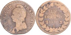 World Coins - Coin, France, Dupré, Decime, AN 8, Limoges, , Copper, Gadoury:187