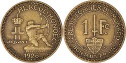 World Coins - Coin, Monaco, Louis II, Franc, 1924, Poissy, , Aluminum-Bronze, KM:111