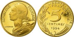 World Coins - Coin, France, Marianne, 5 Centimes, 1994, Paris, Proof,