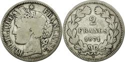 World Coins - Coin, France, Cérès, 2 Francs, 1871, Bordeaux, , Silver, KM:816.2