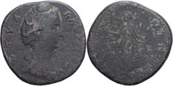 Ancient Coins - Roman Empire, Diva Faustina I, Sestertius, 141, Rome, Bronze,