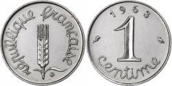World Coins - France, Centime, Épi, 1963, Paris, Stainless Steel,