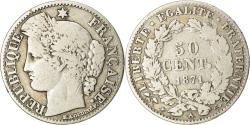 World Coins - Coin, France, Cérès, 50 Centimes, 1871, Paris, , Silver, KM:834.1