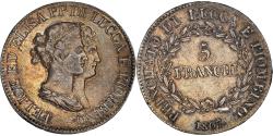 World Coins - Coin, ITALIAN STATES, LUCCA, Felix and Elisa, 5 Franchi, 1807, Firenze