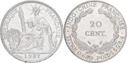 World Coins - French Indochina, 20 Centièmes, 1937, Paris, Silver, , KM:17.2