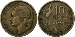World Coins - France, 10 Francs, Guiraud, 1953, Beaumont - Le Roger, Aluminum-Bronze