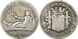 World Coins - Coin, Spain, Provisional Government, Peseta, 1869, , Silver, KM:652