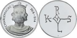 World Coins - France, Medal, Les Rois de France, Charlemagne, History, , Silver