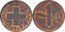 World Coins - Switzerland, Rappen, 1967, Bern, Bronze, , KM:46