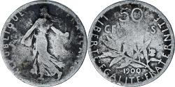 World Coins - Coin, France, Semeuse, 50 Centimes, 1900, Paris, , Silver, KM:854