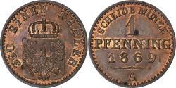 World Coins - Prussia, Wilhelm I, Pfenning, 1869, Berlin, Copper, , KM:480