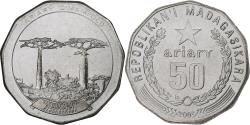 World Coins - Madagascar, 50 Ariary, 2005, Royal Canadian Mint, Stainless Steel,
